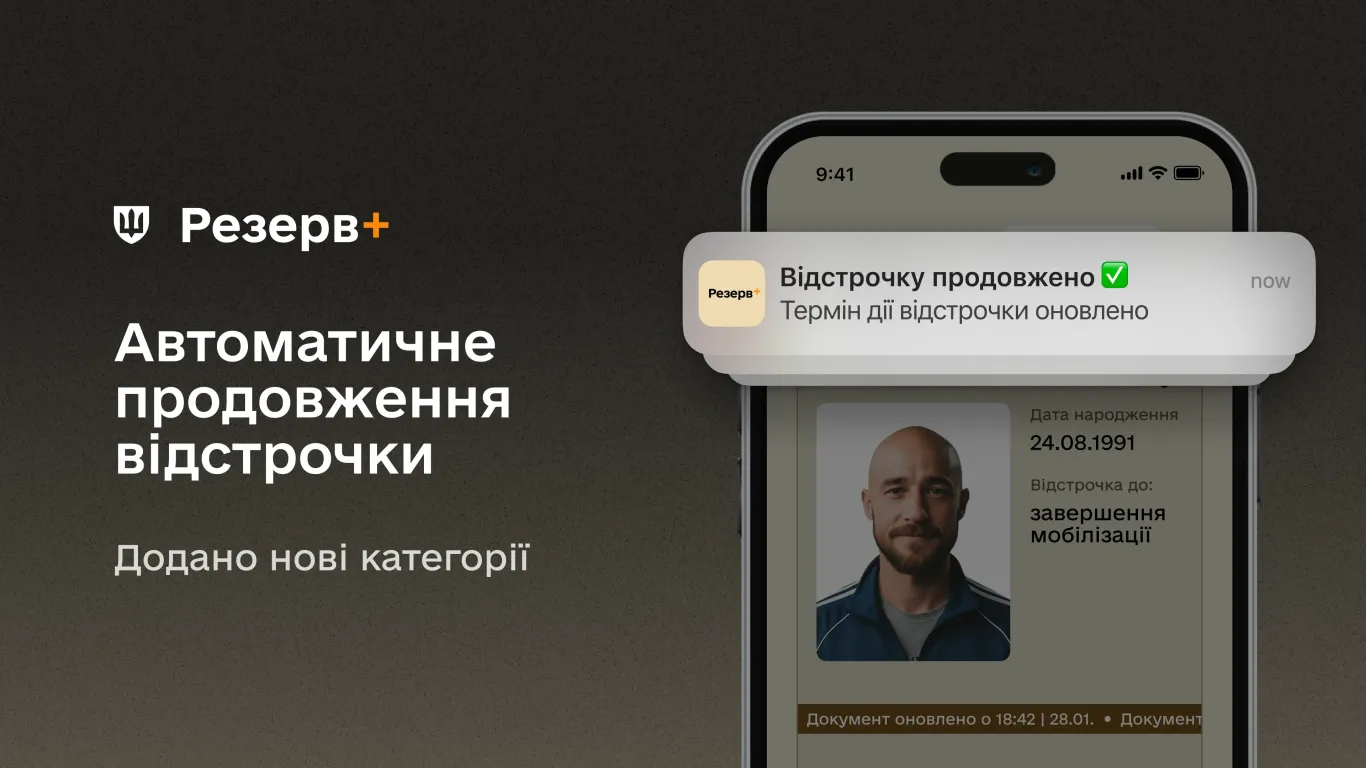 Автоматичне продовження відстрочки: додано нові категорії