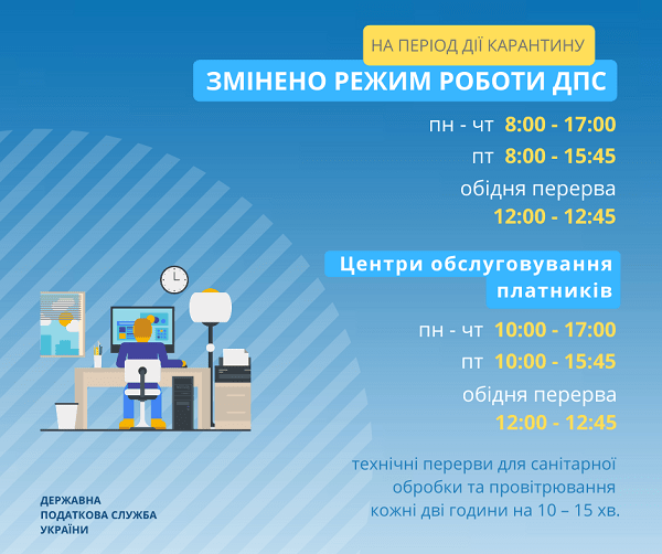 Змінено режим роботи ДПС України на період карантину