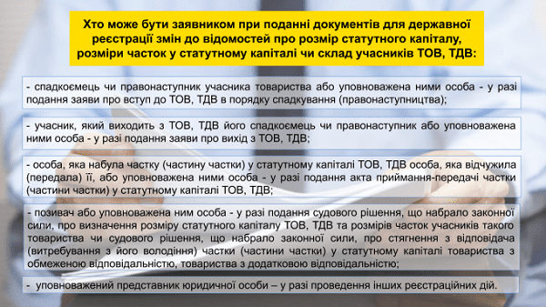 Які документи подати для державної реєстрації змін щодо ТОВ та ТДВ