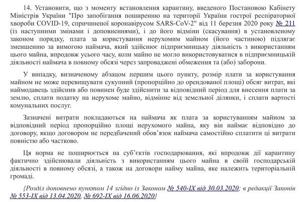 Не використовували орендоване майно у діяльності через карантин: маєте право на зменшення орендної плати