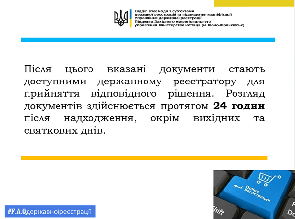 Як зареєструвати ТОВ онлайн — інфографіка Мін’юсту