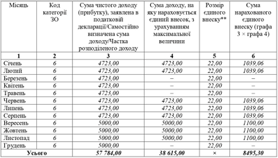 Звіт з ЄСВ ФОП за 2020 рік: зразки заповнення