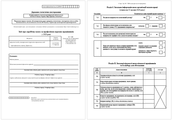 Звіт № 7-ПВ бланк 2021