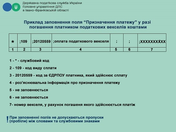 Примеры заполнения поля «Назначение платежа» платежки на уплату налогов и сборов