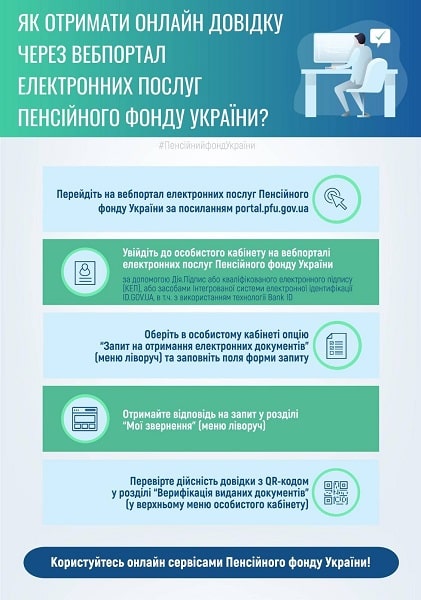 Які довідки можете отримати в ПФУ дистанційно