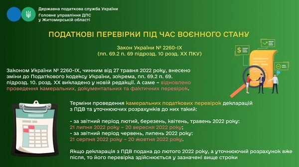 Оновлені терміни проведення камеральних перевірок декларацій з ПДВ