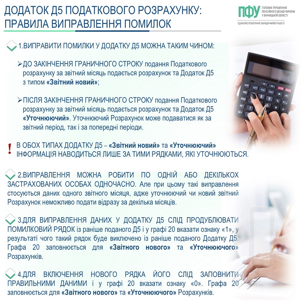 Додаток Д5 до Податкового розрахунку: як подати та виправити помилки