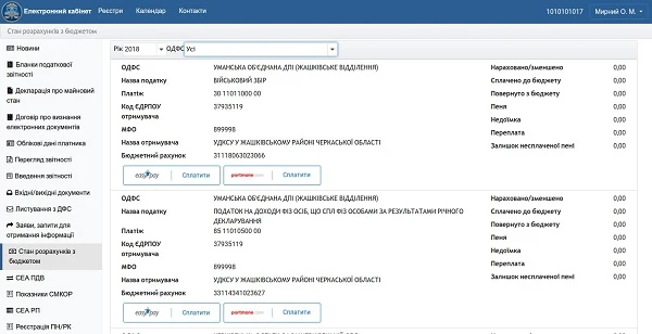 Як фізособі сплатити податки та ЄСВ через Е-кабінет: покроковий алгоритм Як фізособі сплатити податки та ЄСВ через Е-кабінет: покроковий алгоритм