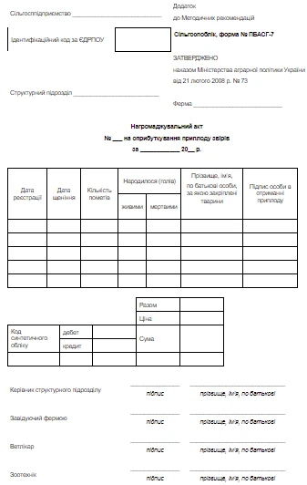 ф. № ПБАСГ-7