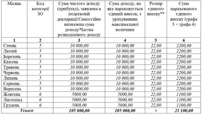 Звіт з ЄСВ ФОП за 2020 рік: зразки заповнення