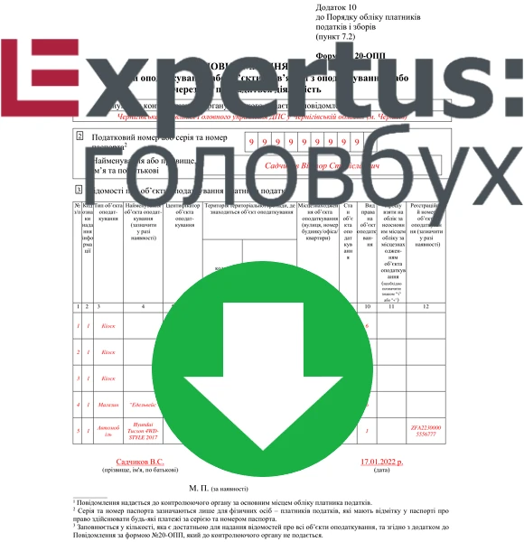 Оновлена форма № 20-ОПП зразок заповнення + роз’яснення експерта