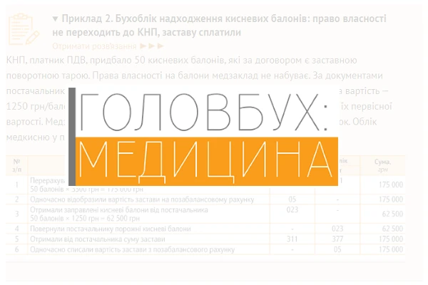 Бухучет по поступлению кислородных баллонов: право собственности не переходит в КНП, залог уплатили Бухучет по поступлению кислородных баллонов: право собственности не переходит в КНП, залог уплатили