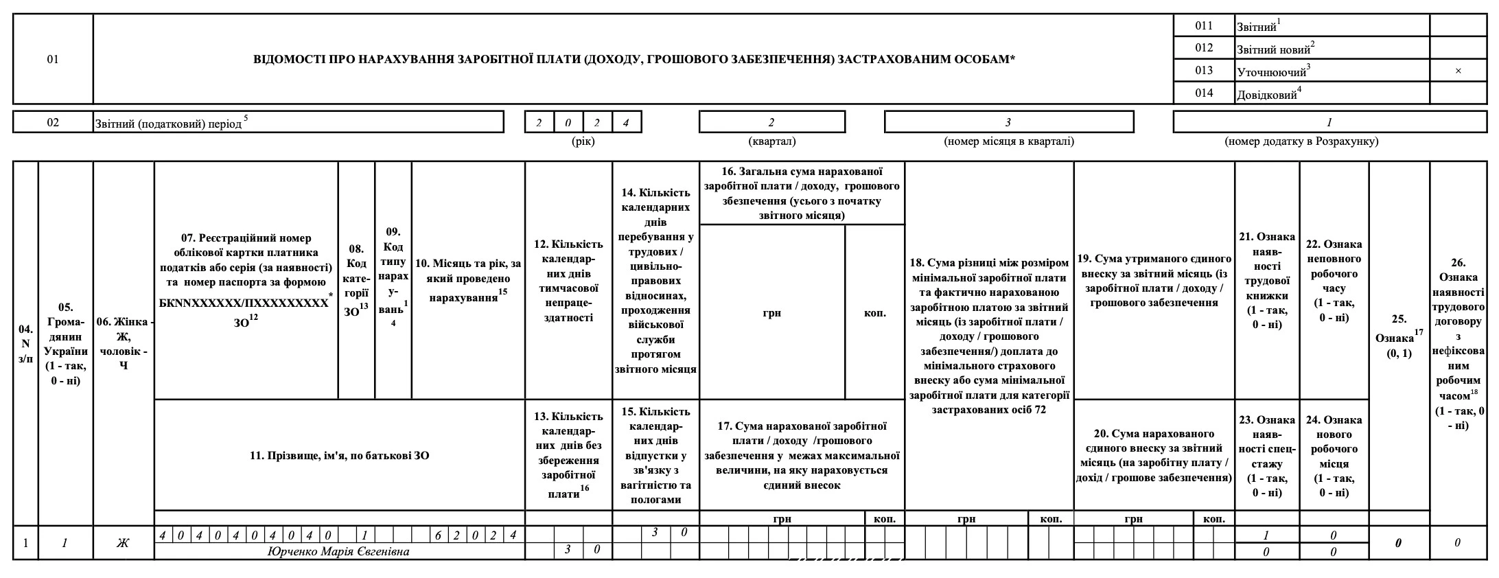 Исправление ошибок в Приложении Д1 ЕСВ