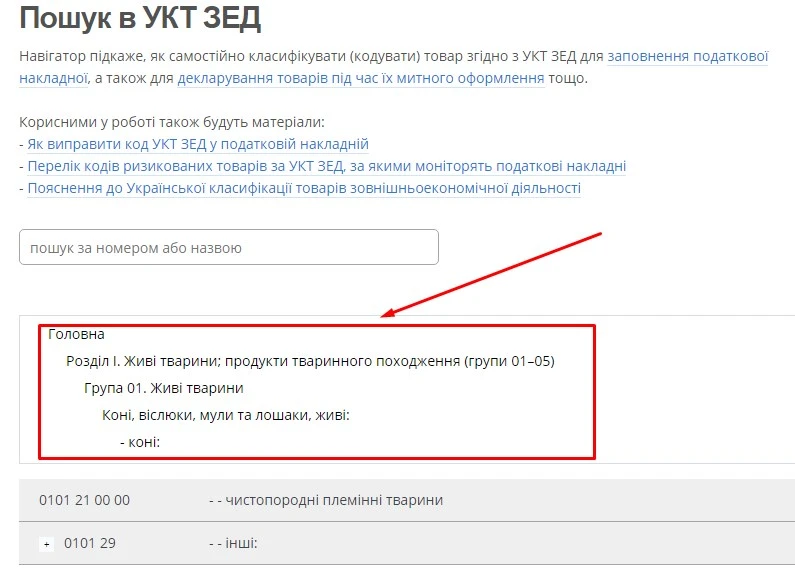 код УКТ ВЭД онлайн