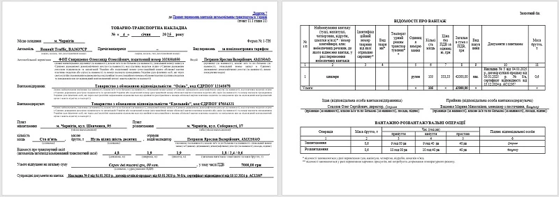 скачать товарно транспортная накладная бланк