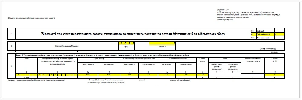 як виправити помилку в додатку 4 об'єднаної звітності