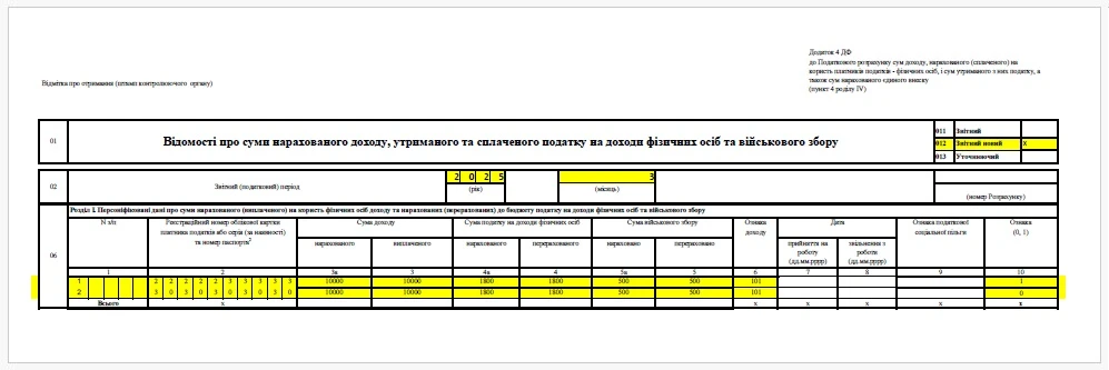 виправлення помилок в 4дф новий звітний