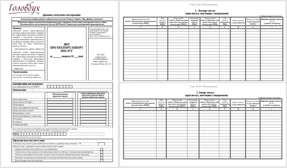 форма 9 зез 2025