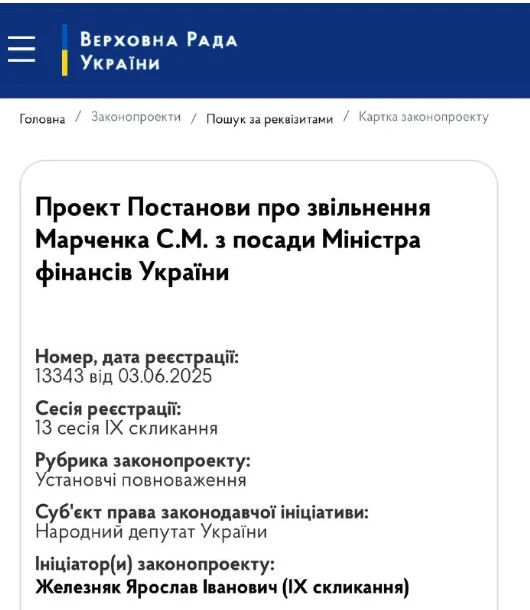 Міністра фінансів хочуть відправити у відставку