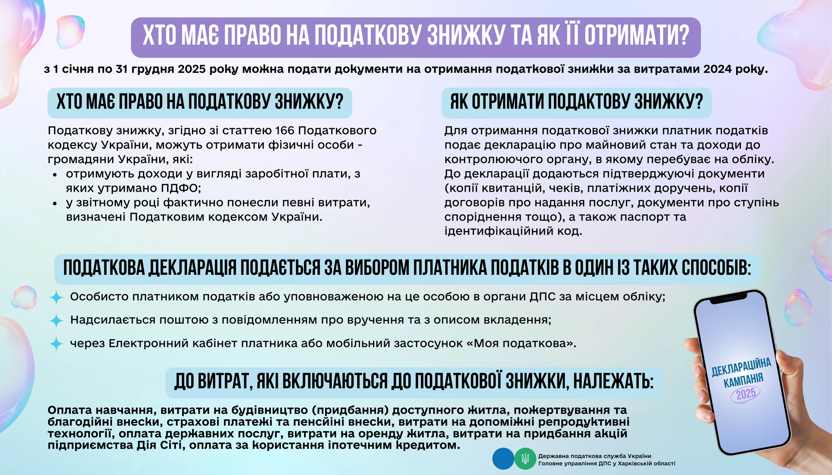 Податкова знижка для фізичних осіб: витрати, документи, строки