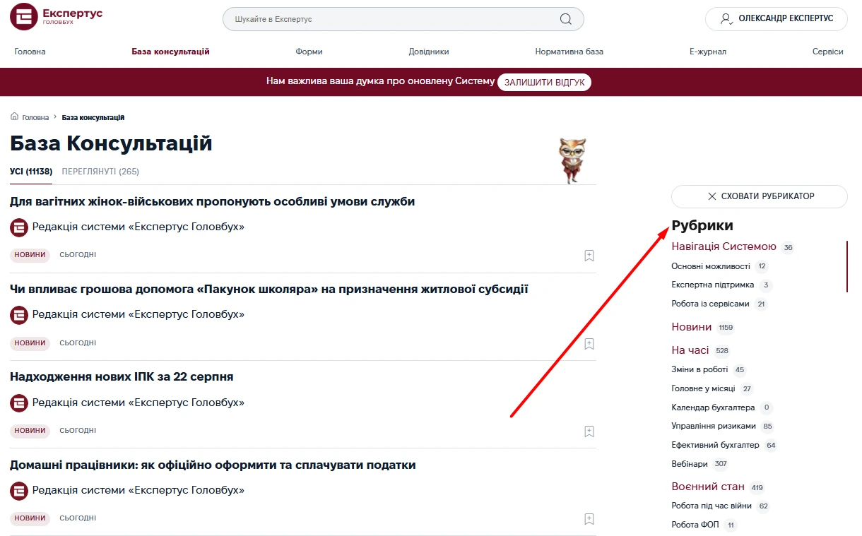 Система Експертус Головбух