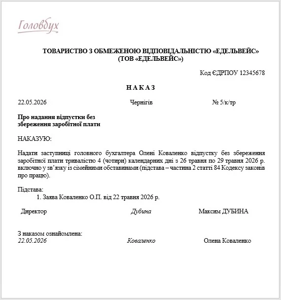 Отпуск без сохранения заработной платы: образец заявления, правила