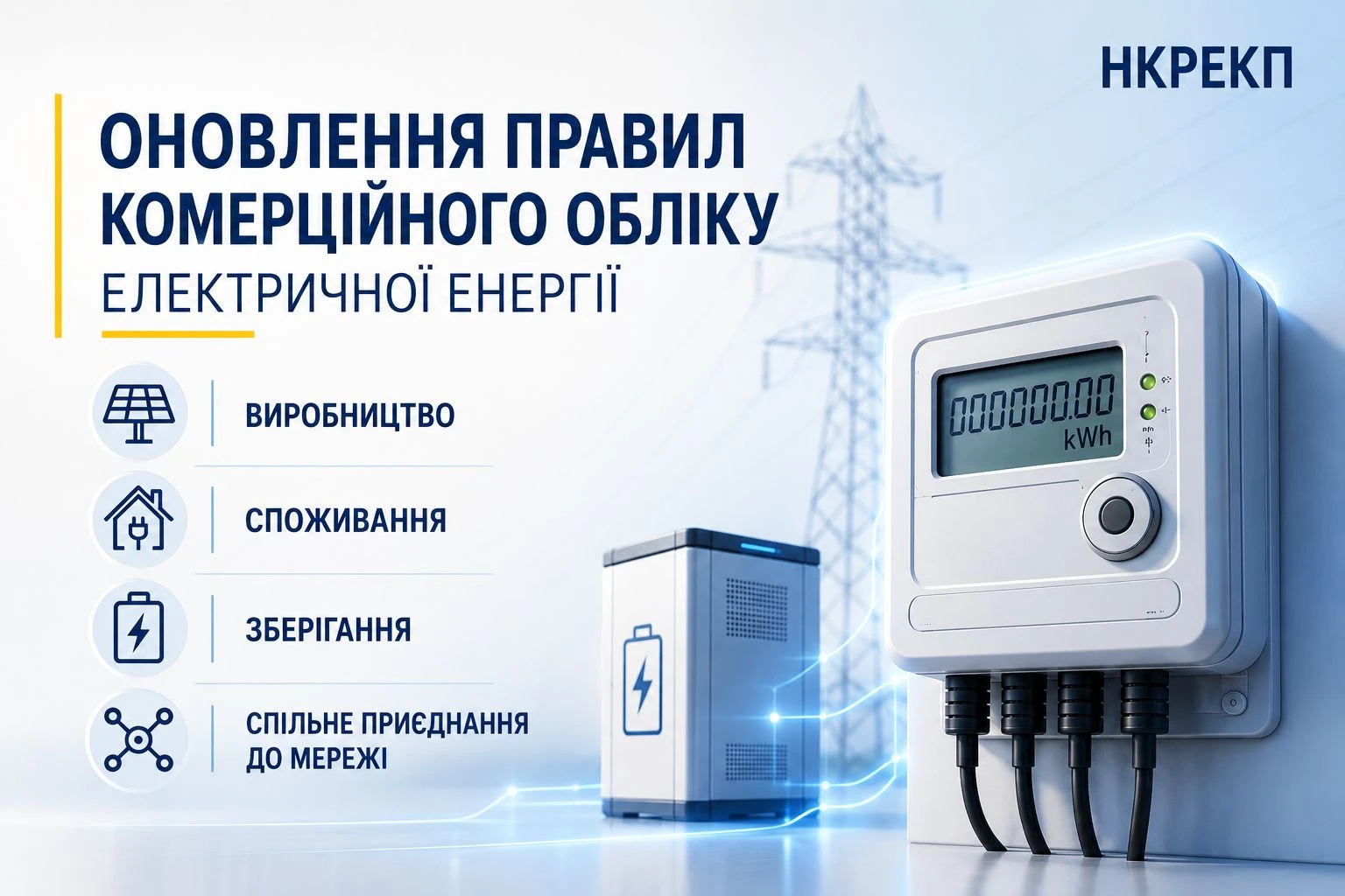 НКРЕКП оновлює правила комерційного обліку електричної енергії