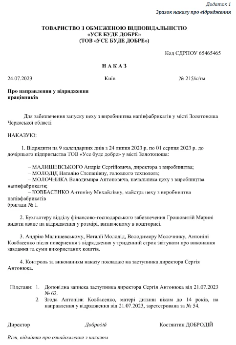 Документи про відрядження: оберіть свій зразок