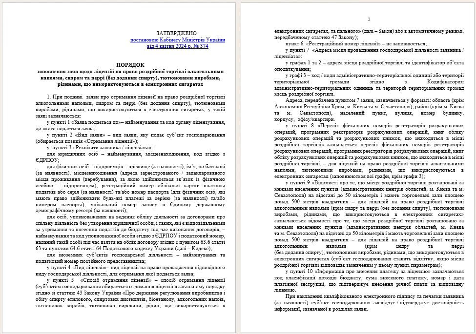 Ліцензія на алкоголь 2026: правила отримання, ціна та документи