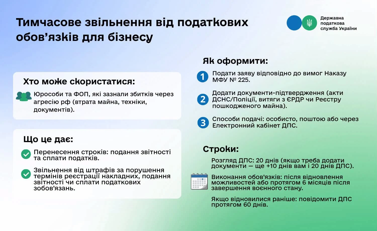 Податкові обов’язки можна тимчасово не виконувати: хто має право на звільнення та як його отримати