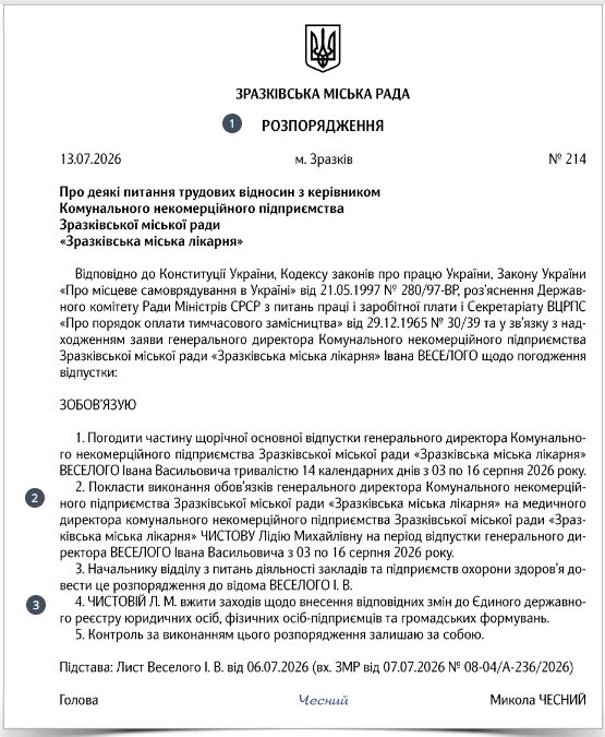 Керівник ЗОЗ бере відпустку: як делегувати право підпису