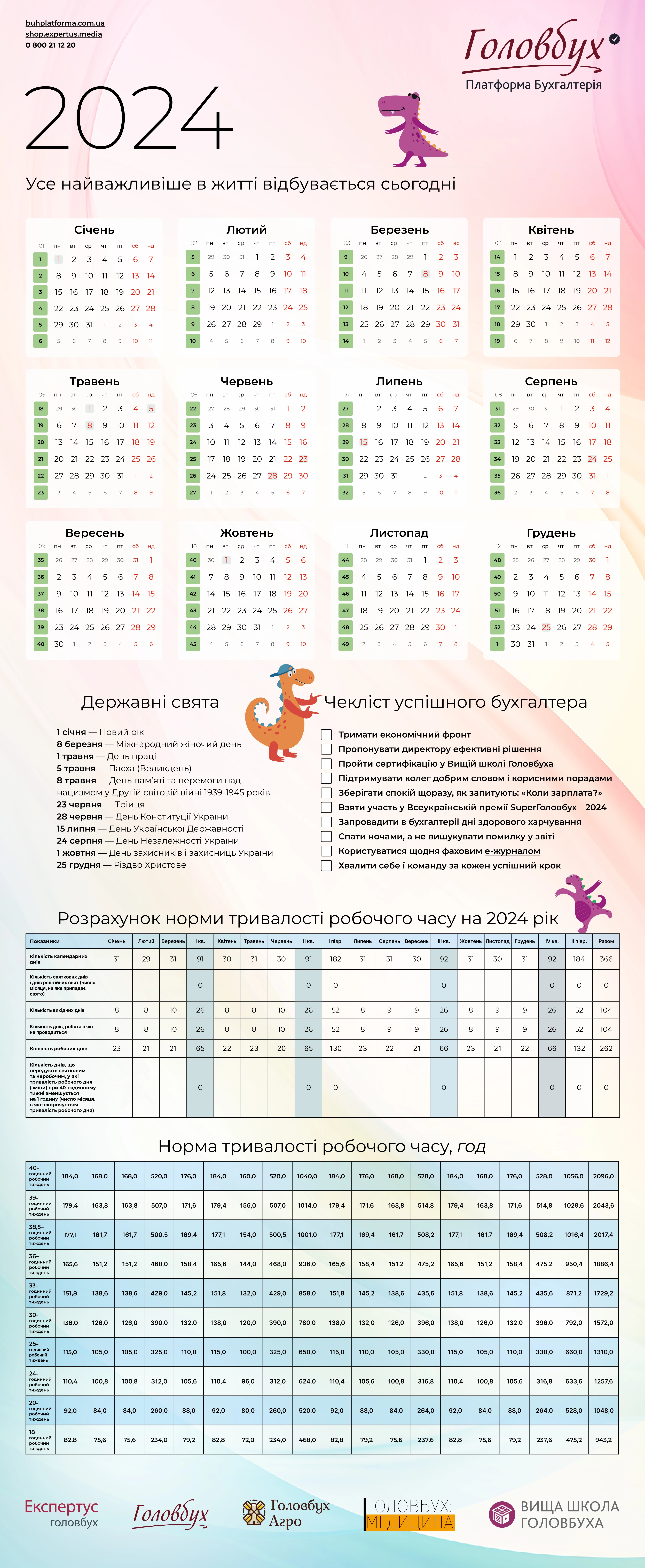 Календар бухгалтера 2024